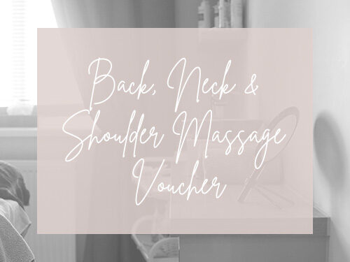 Swedish Back, Neck and Shoudler Massage Voucher Image